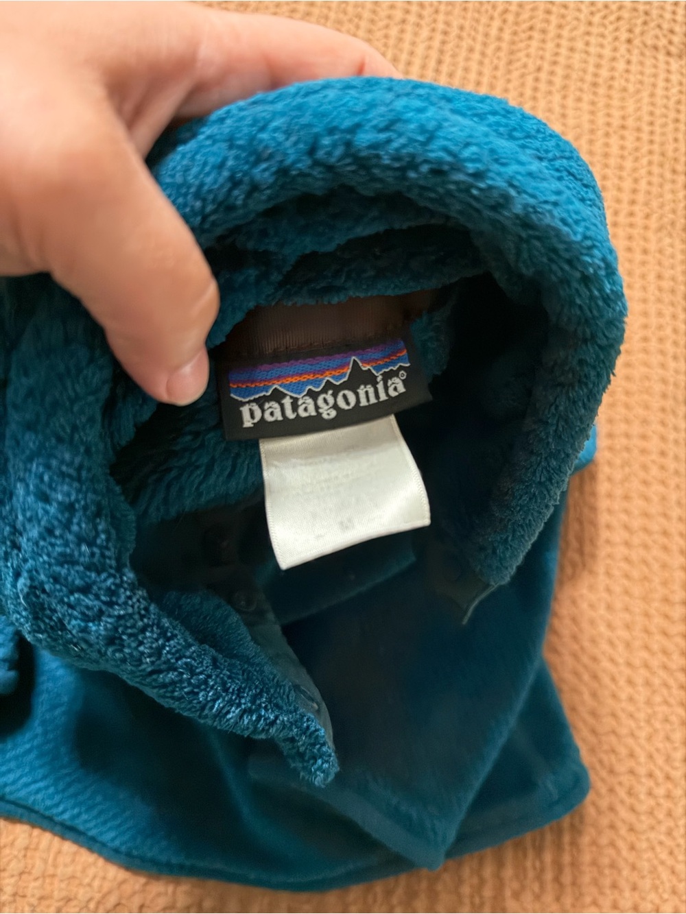 Patagonia Teal Cowl Neck Fleece Pullover - Picture 3 of 3